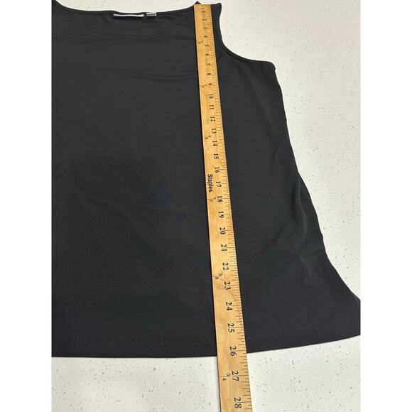 Susan Graver Top Sleeveless Liquid Knit Black L Layering Capsule Minamalist - Picture 6 of 8